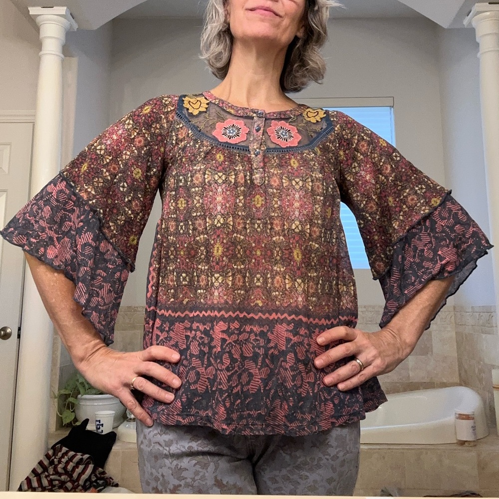 Anthropologie gypsy style blouse